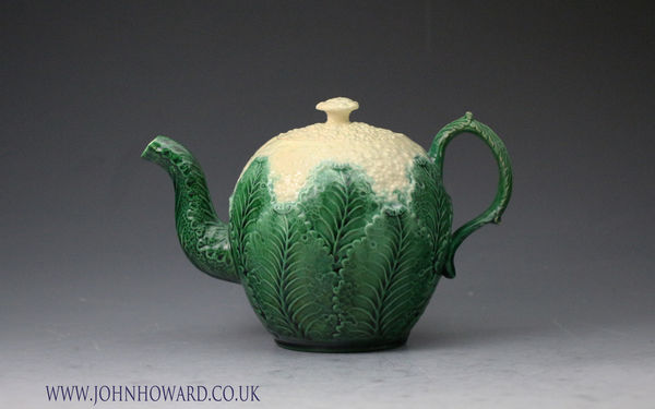 Staffordshire creamware pottery cauliflower teapot  period c1760 English.
