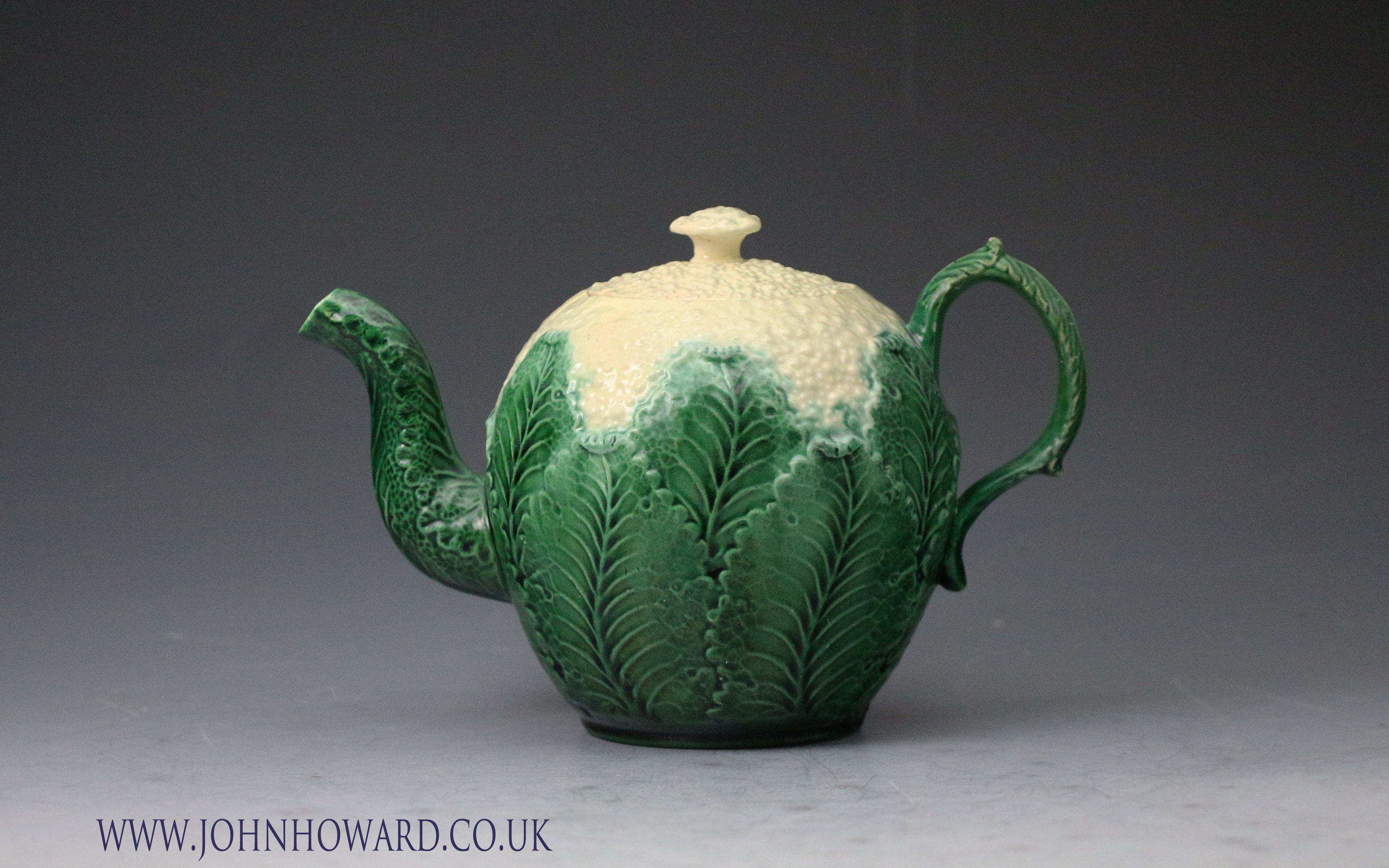Staffordshire creamware pottery cauliflower teapot  period c1760 English.