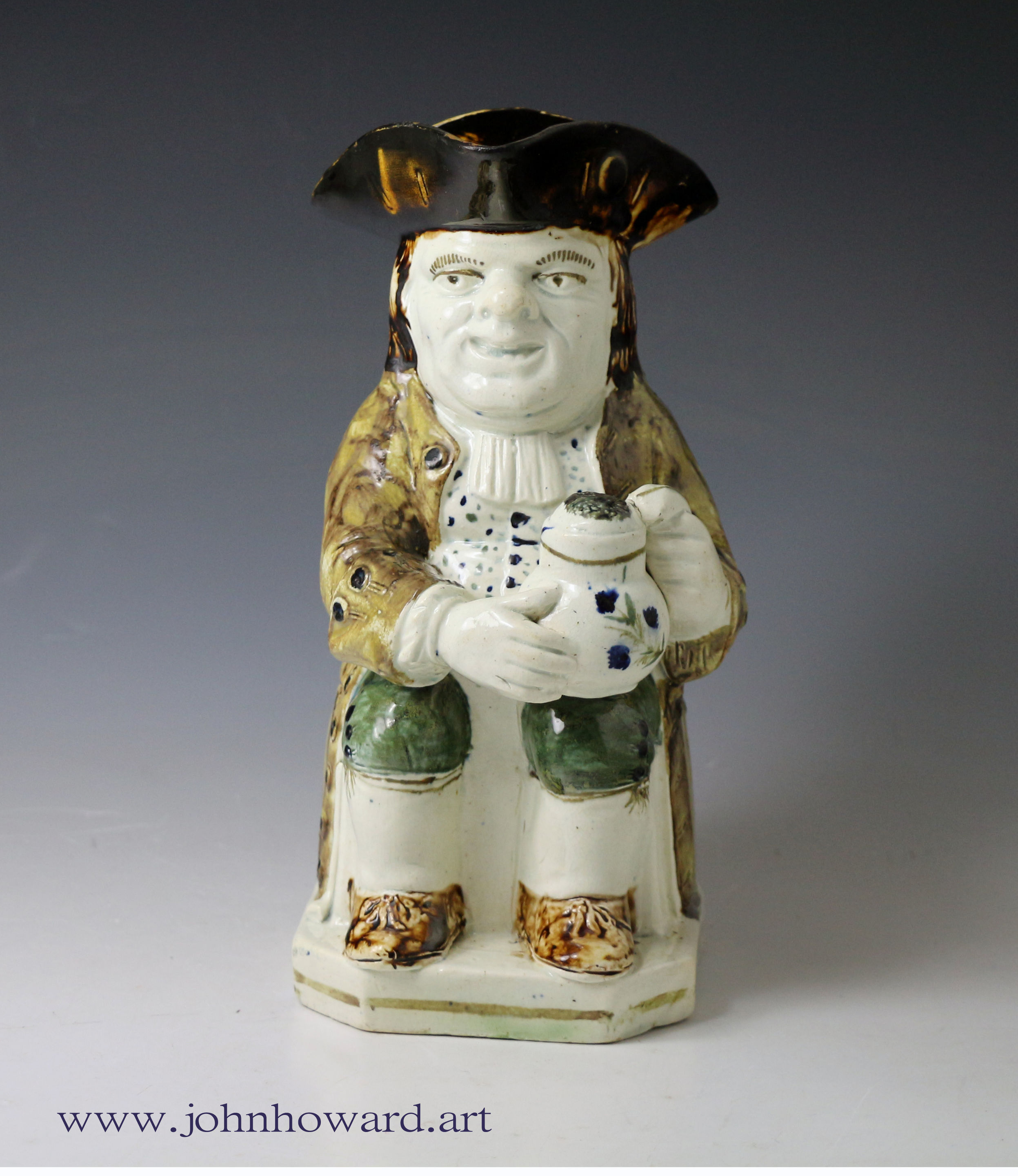 Antique Staffordshire Toby Jug late 18th century England